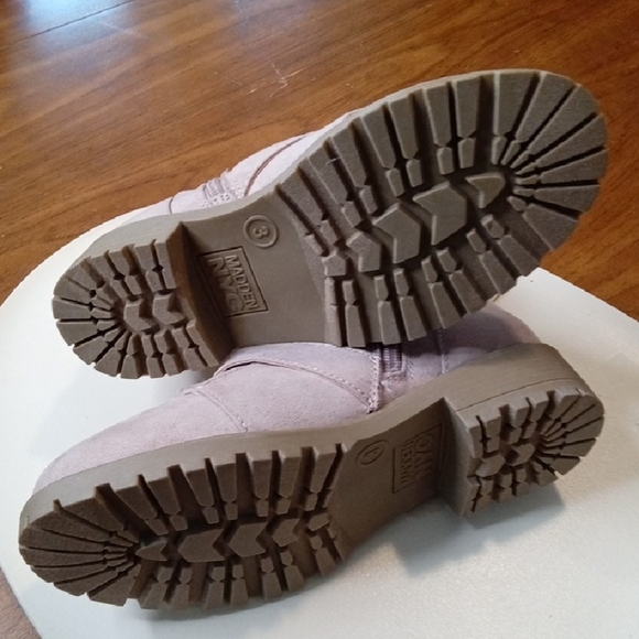 Tan Ankle Boots with Decorative Straps and Side Zipper - Picture 3 of 8